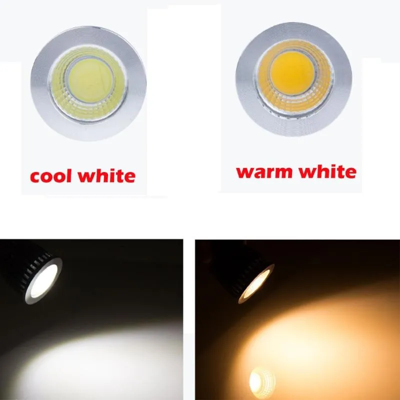 Bollen 10 stcs super heldere GU10 gloeilamp dimable 110V 220V warm puur koel wit 85-265V 6W 9W 12W cob lamp led spotlight291e