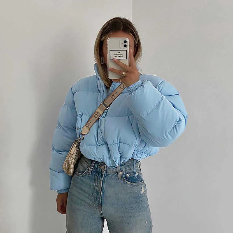 Femme veste Parkas hiver vêtements femmes bulle recadrée doudoune grande taille vêtements Kawaii Streetwear K20Y09484 210712