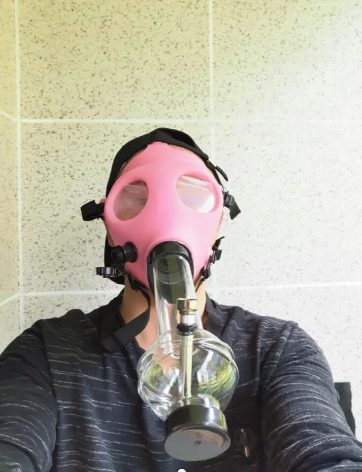 Gasmasker met acryl rookpijp Siliconen pijp Tabacco Shisha rookpijpen waterpijp rookaccessoire waterpijp voor roken pijp zeusart winkel
