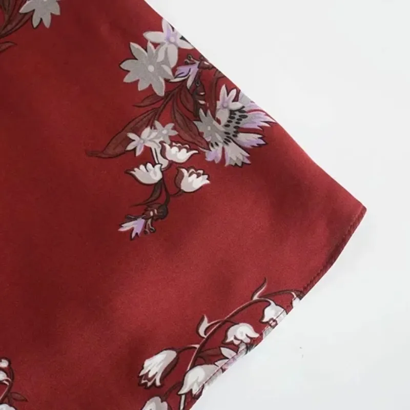 Spring Fashion Women Flower Printing Sashes Midi Shirt Dress Female Long Sleeve Clothes Casual Lady Loose Vestido D7231 210430