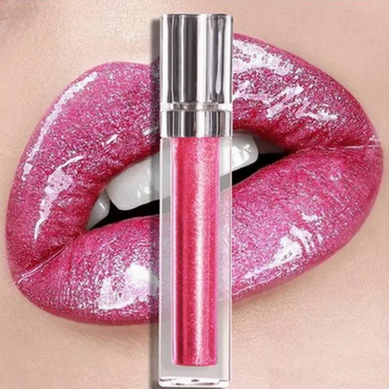 100 sztuk 8 ml Akrylowa Refillable Double Wall Square Gold Silver Lip Gloss Tube Pusty Balsam Balsam Oil Butelka DIY Pojemnik