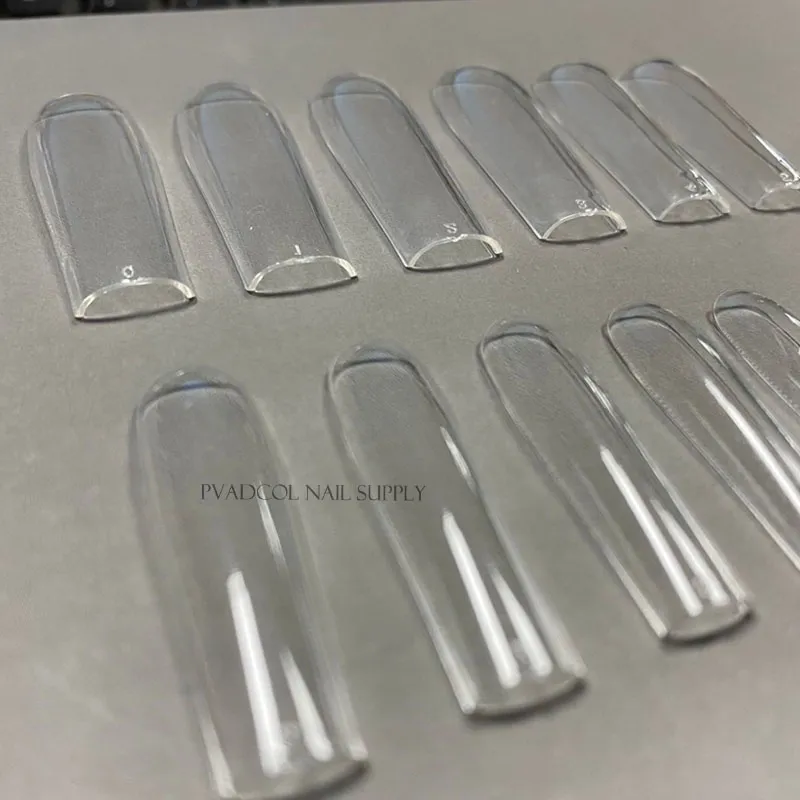 Xxl carré couverture complète transparente Appuyez sur False Nail Tips Extra Long Nails Straight Shape Fake Tip Manucure Tool1125861