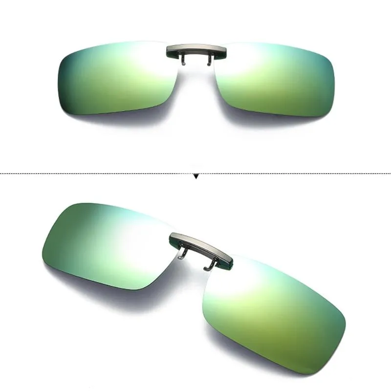 Le lenti visione notturna staccabile che guida la clip polarizzata in metallo su occhiali da sole Goggles Driver auto Oculos Masculino Vintage#Y5 280D