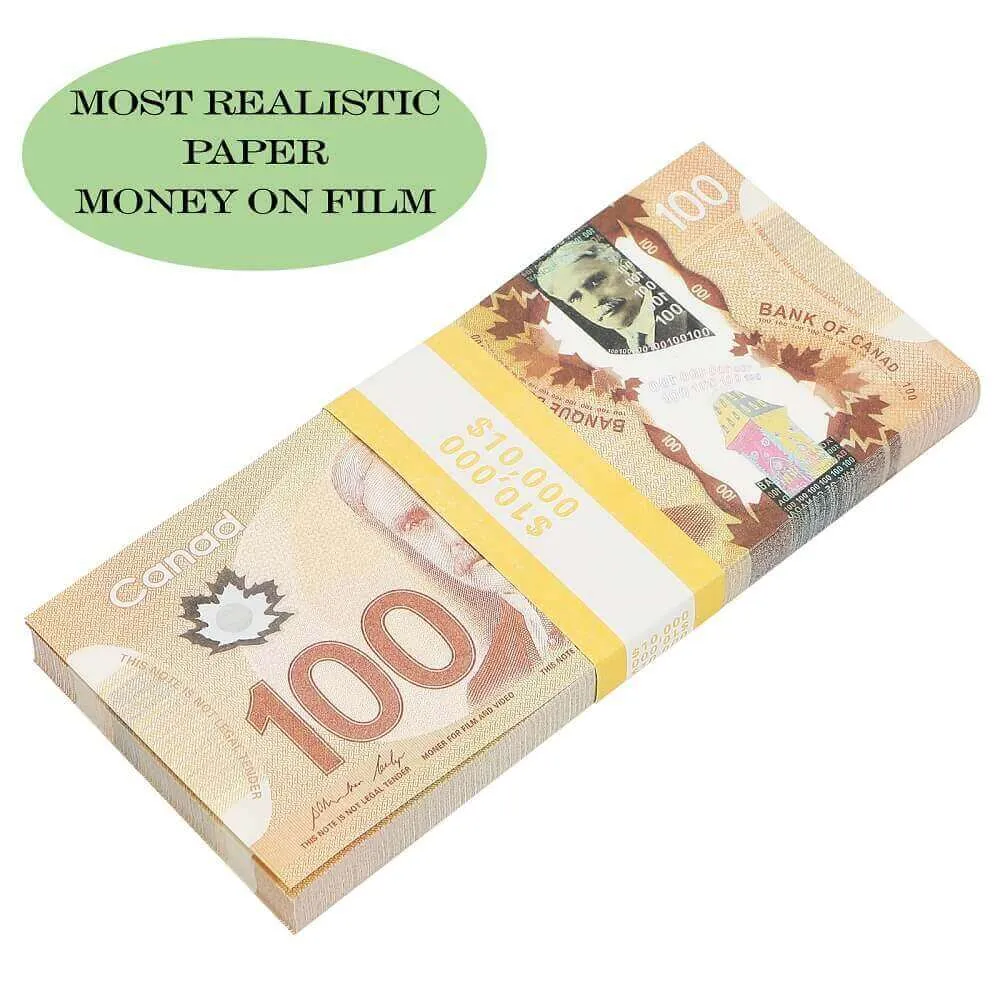 Prop cad spel pengar | 5/10/20/50/100 | kanadensiska dollar Kanada sedlar falska anteckningar film rekvisita