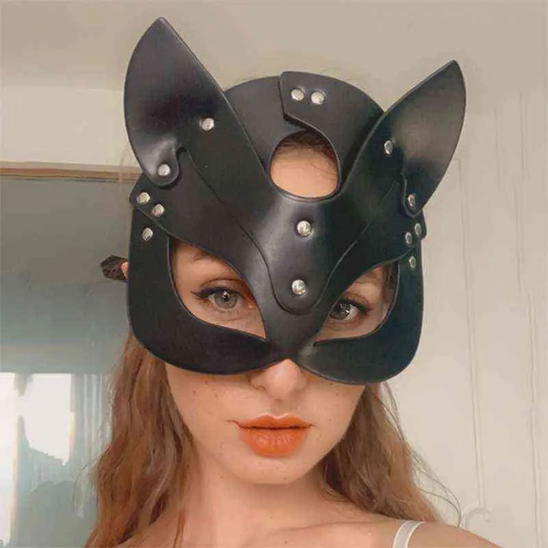 Nxy sm esaret bdsm cosplay deri seks maske oyuncakları kadın y Cadılar Bayramı partisi maskeli balo topu fantezi s erotik yetişkin 18 12163358345