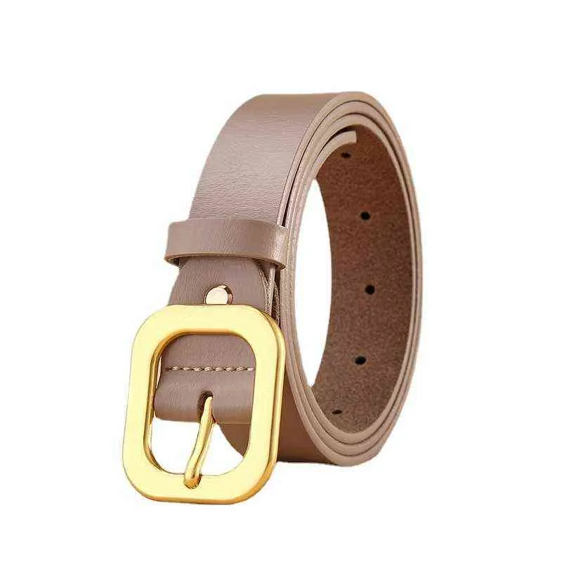 New Ladies Belt Leather Vintage Cowhine Belt Embellished Jeans Belt Designer Belts Women High Quality 2.8cm G220301