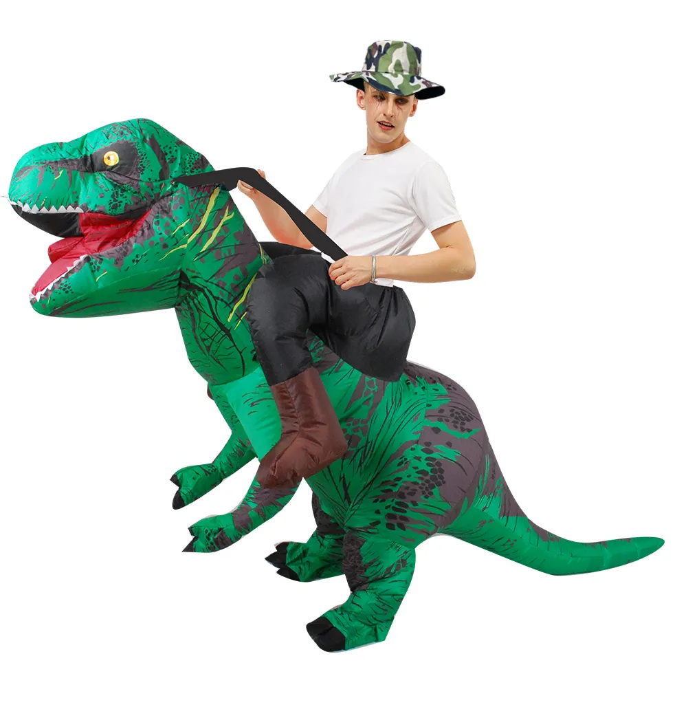 Costumes de mascotte Costumes gonflables de mascotte de dinosaure adulte drôle Halloween Coslay Costume T-rex Party Jeu de rôle Disfraz pour homme femmeMascot do