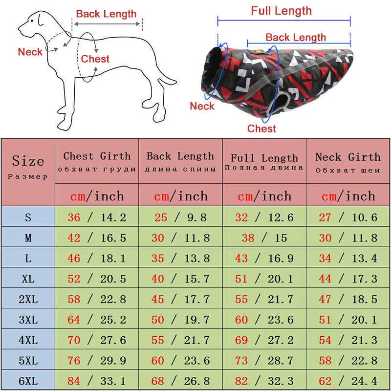 Hondjas Grote rassenhondjas Waterdichte reflecterende warme winterkleren voor grote honden Labrador Overalls Chihuahua Pug kleding 211013