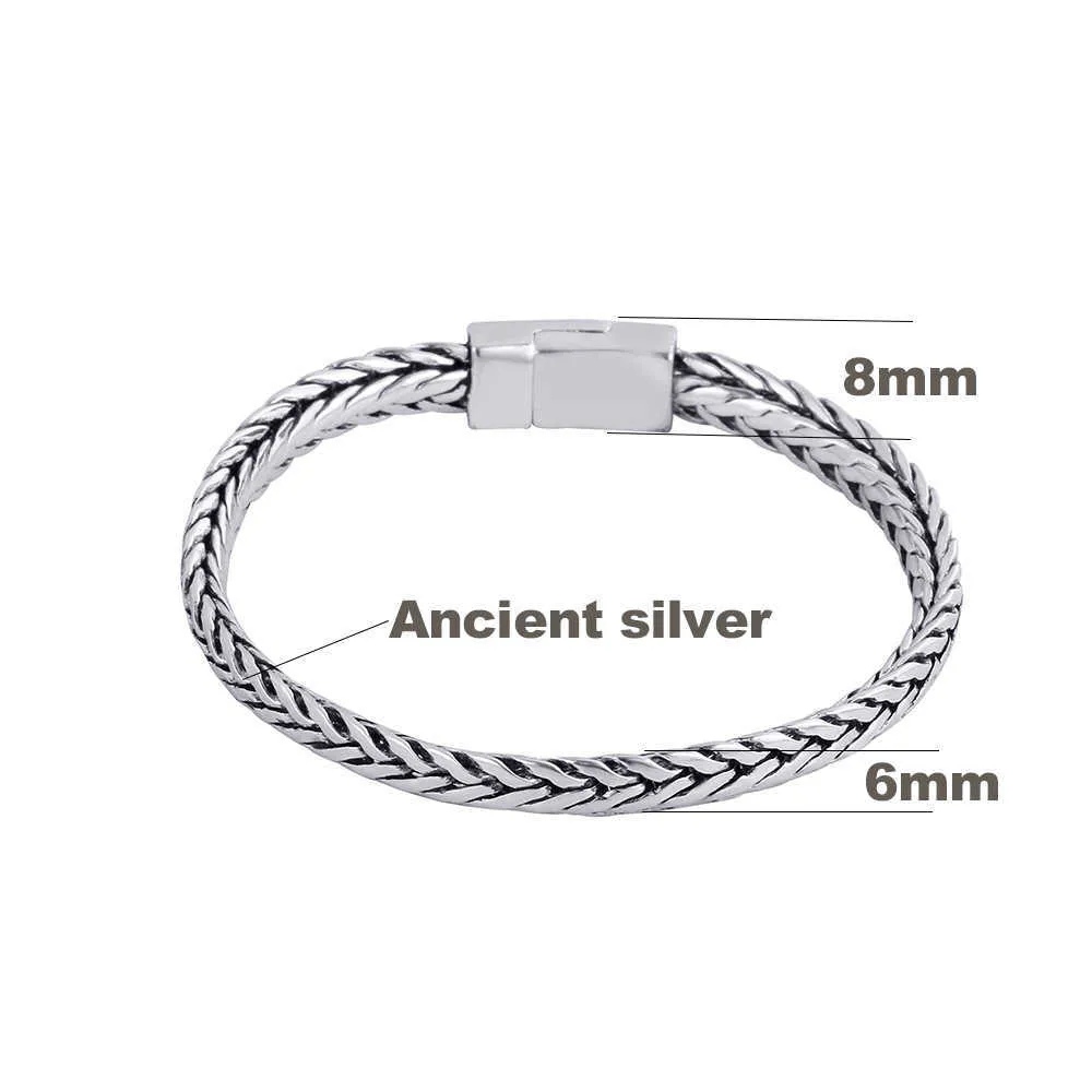 Cool Women Biker Bicycle Motorcycle Chain Ancient Silver Color Women's Buddha Bracelets & Biba Bangles Fashion Jewelry Q0717