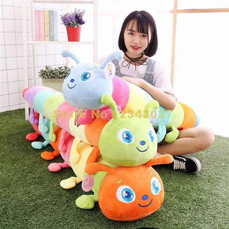 Wiggler Insetto Verme Cuscino Cuscino Stella Luna Sole Fragola Motivo floreale Peluche Bambola Peluche 210728