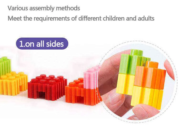 100 pièces briques concepteur blocs créatifs enfant Anime petites particules blocs de construction bricolage jouet en vrac pour enfants cadeau Y1130