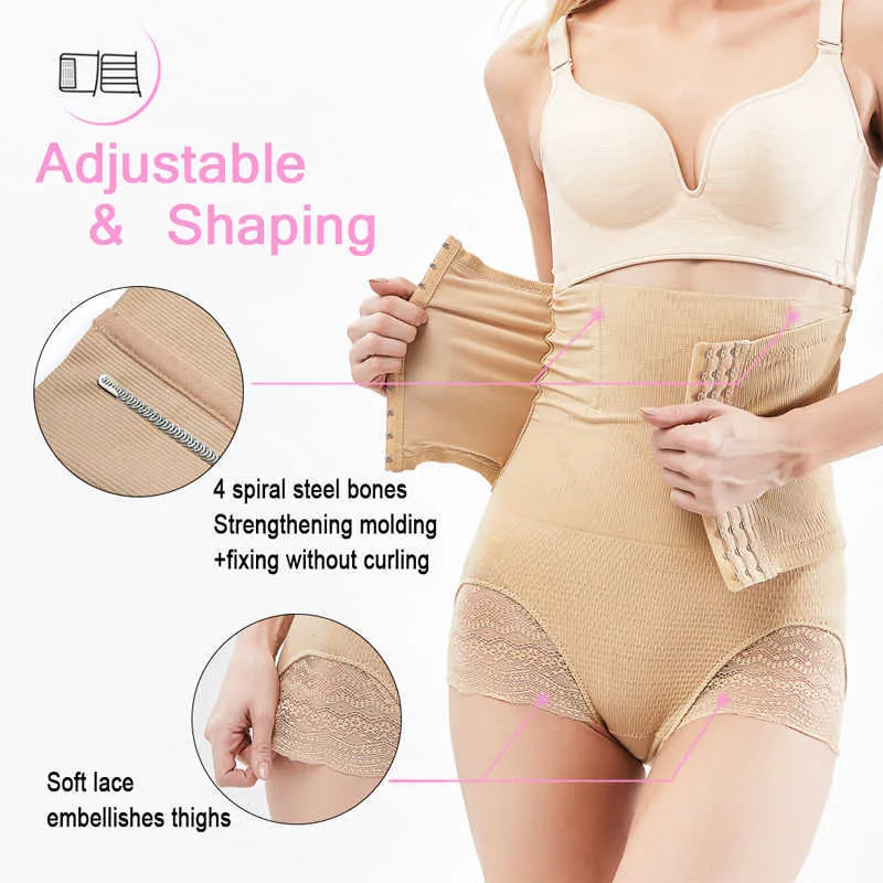 SEXYWG Butt Lifter Tummy Control Bragas Cuerpo Shaper Enhancer Ropa interior Cintura Entrenador Hip Shapewear Belly Mujeres 211218