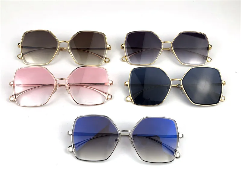 Nya modedesign solglasögon 4262 fyrkantig metallram lättvikt och bekväm att bära glasögon enkel och populär stil UV400 p276c