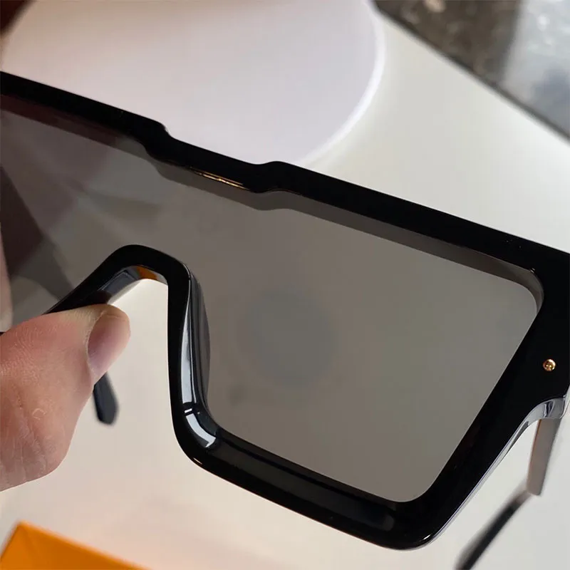 Okulary przeciwsłoneczne męskie Z1547E Modna klasyczna czarna rama linii kątowej i głęboki projekt stawki grube płyty odblaskowe krystaliczne dekoracje 331q