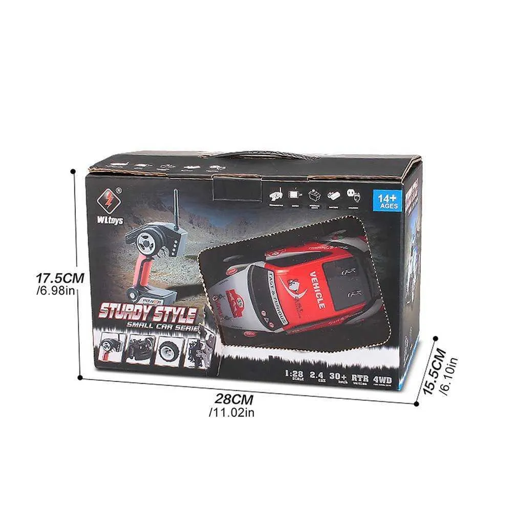 WLtoys K969 K989 128 24G 4WD 30Kmh Giocattolo auto RC ad alta velocità 4 canali 130 Motore spazzolato Telecomando elettrico auto da corsa Giocattolo Q05860609