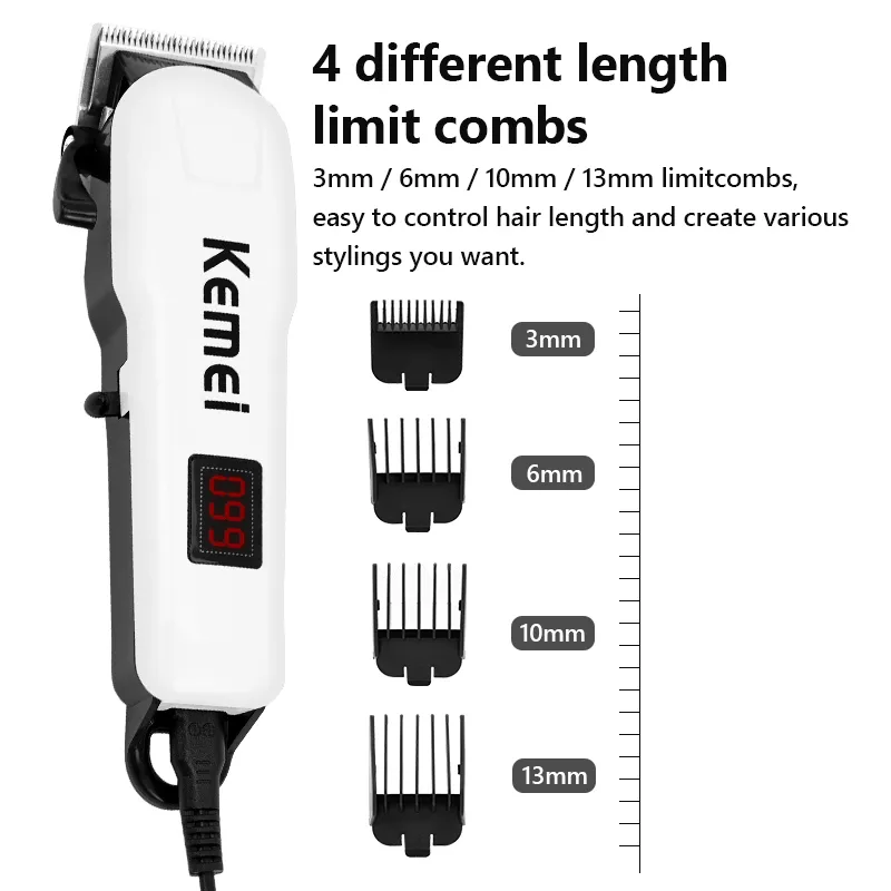 Electric Hair Cutting Machine Cordless Barber Shop Clipper Professional Rechargeable Trimmer For Men Adjustable 220216