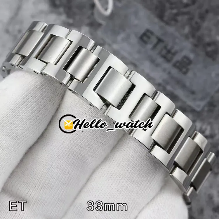 33 mm V2 W2BB0002 W2BB0023 Relojes de moda para mujer Japón NH05 NH06 Reloj para mujer Esfera con textura blanca Pulsera de acero en oro de 18 quilates Zafiro Wr2199