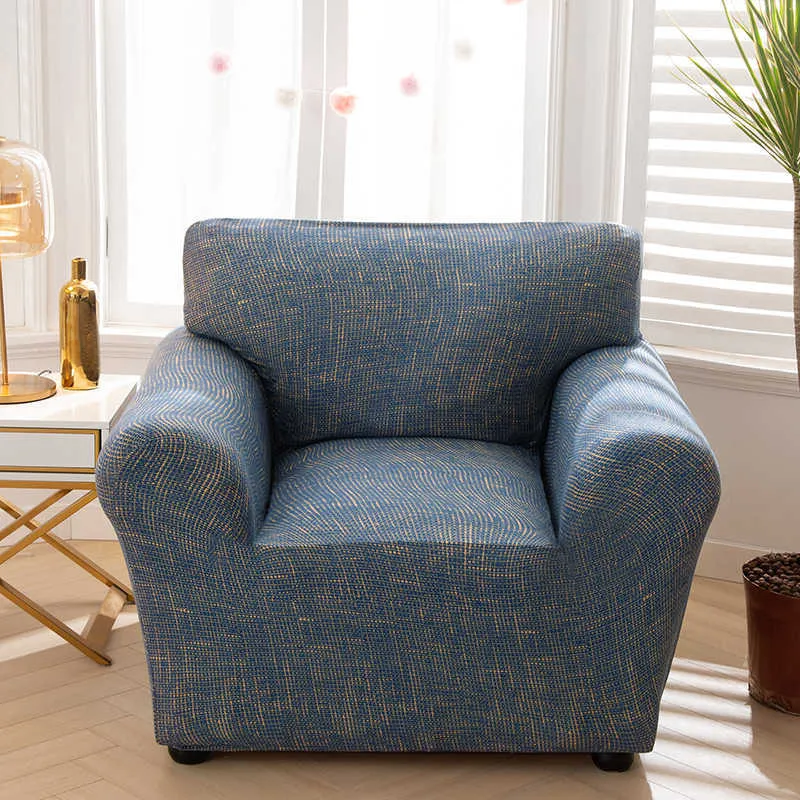 Housse de fauteuil Canapé élastique Coton Stretch S pour salon Copridivano Slipcover Single Couch Cover 210723