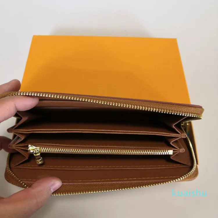 Zippy Wallet Vertical الطريقة الأكثر أناقة لحمل بطاقات المال والعملات المعدنية الشهيرة Men Leather Pres