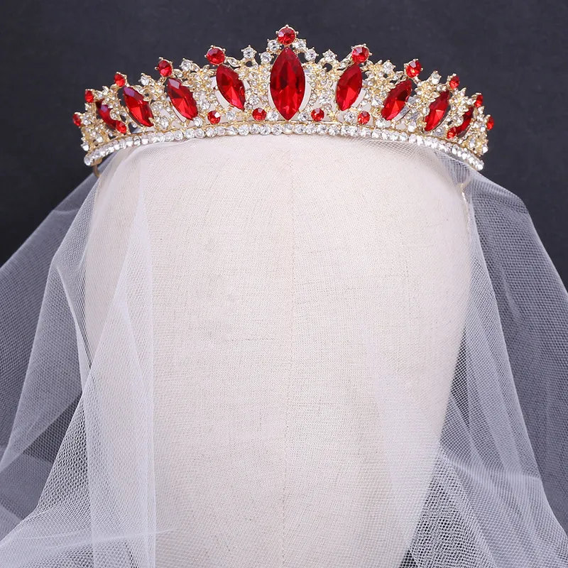 KMVEXO Crystal Bridal Tiaras Crown met kammen Pageant Diadema Collares Prinses Hoofpiezen Bruiloft Haaraccessoires 220224