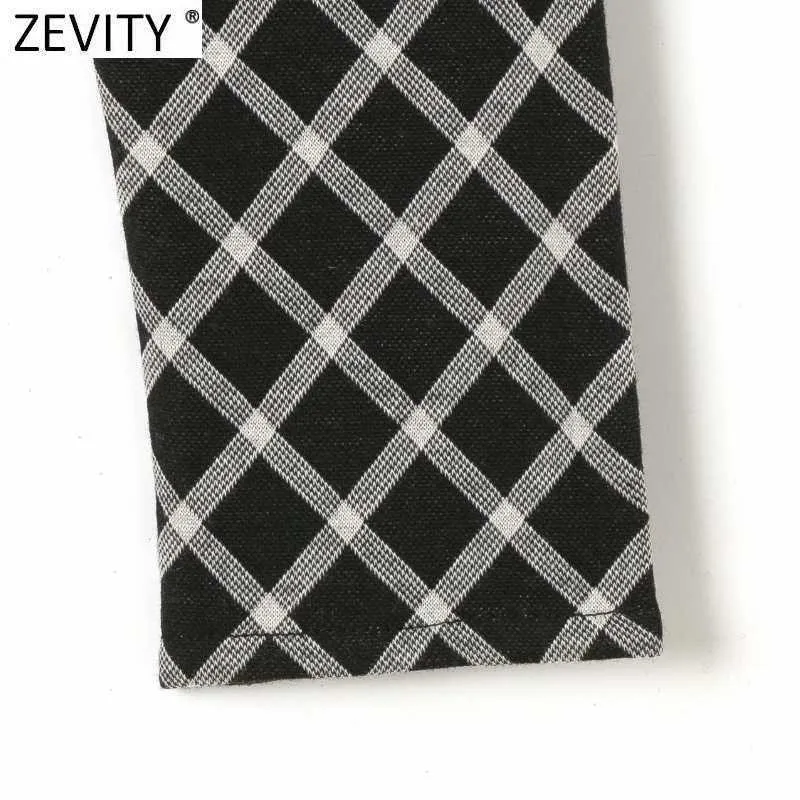 Zeefity Dames Vintage Organza Strap Patchwork Geometrische Korte Chic Gebreide T-shirt Dames Slash Neck Casual Slanke Crop Tops LS7553 210603