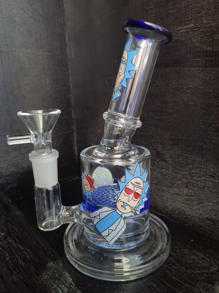 Mini Dab Rig da 6 pollici colorato vetro spesso Bong a nido d'ape Perc tubi dell'acqua 14,4 mm impianti petroliferi comuni piccoli bong con ciotola cheechshop vendita