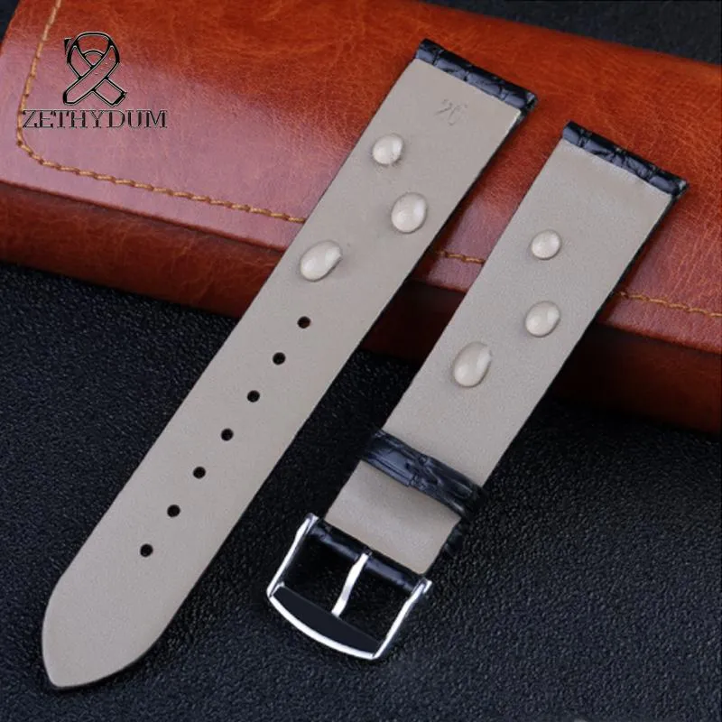 Cinturini orologi Cinturino in vera pelle di coccodrillo americano cinturino in pelle di alligatore Sostituzione distribuzione 13mm 14mm 16mm 18mm 19mm 20mm207x