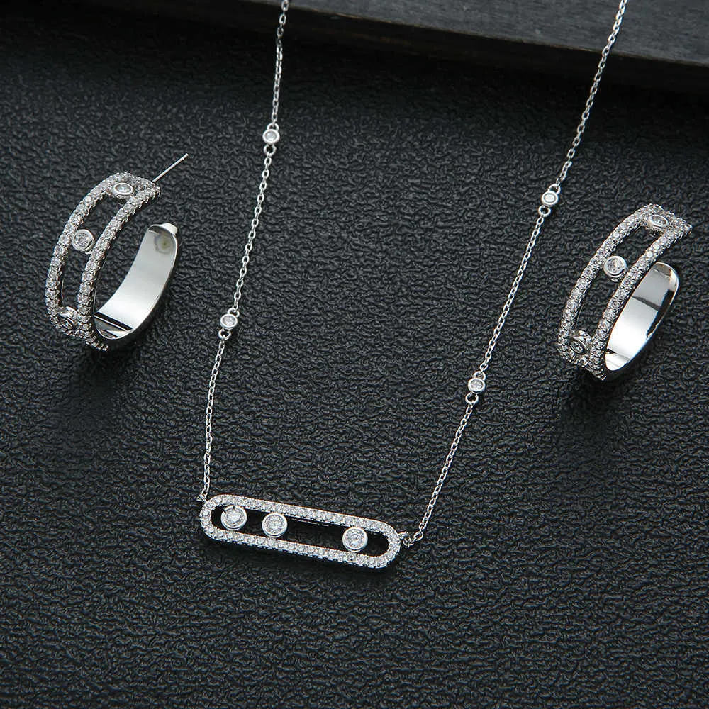 Ультрамодное изященное ожерелье серьги кольцо Устанавливается Choker для женщин Дубай Ювелирные Изделия подарок Pendientes Mujer Moda HXS005 H1022