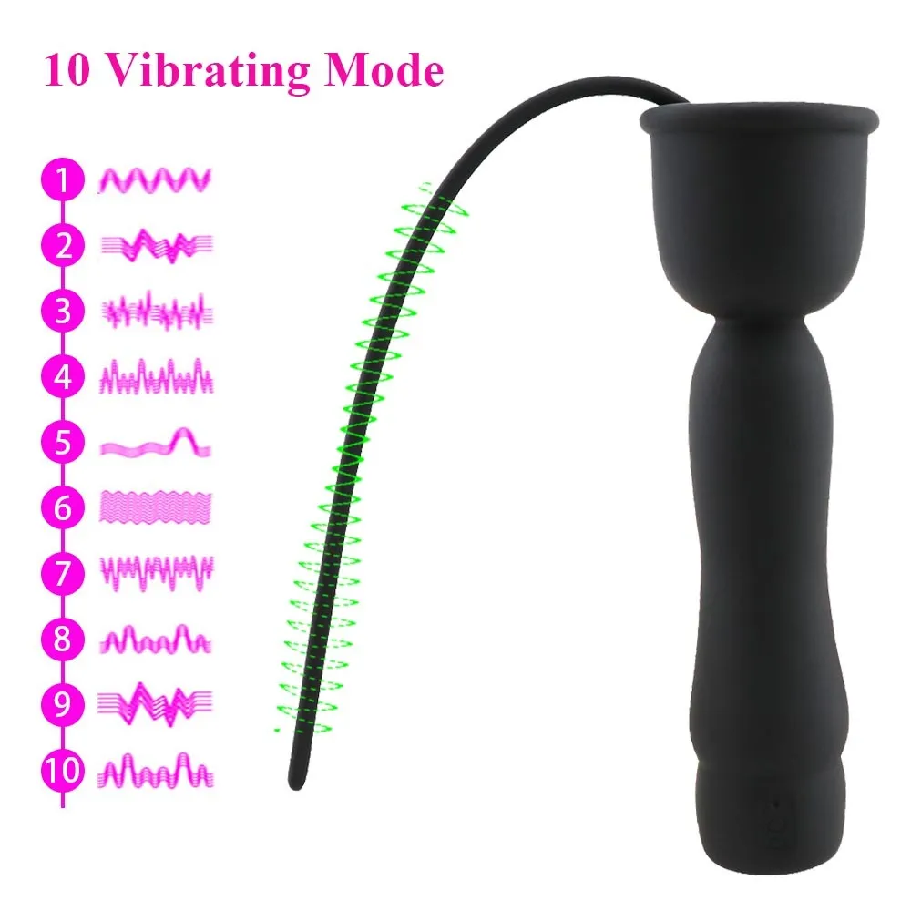 Exvoid Penis Plug Vibrator Dilatator Geluiden Mannelijke Penis Steek Apparaat Urethrale Katheter Seksspeeltjes Voor Mannen Anale Prostaat Massage X0320