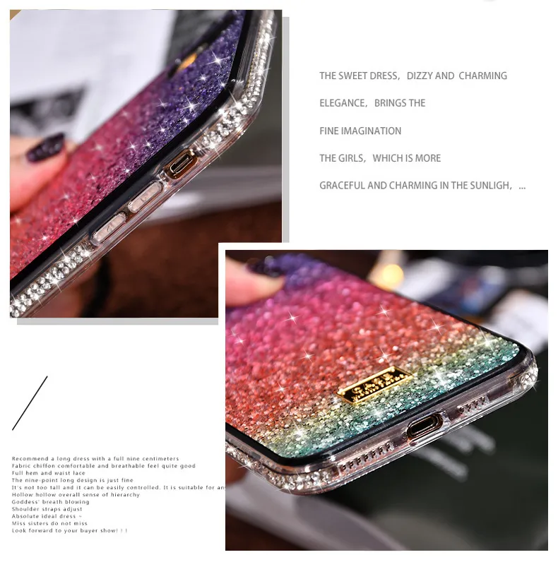 Custodie telefoni con diamanti glitterati Bling di lusso Samsung Galaxy S21 Ultra S10 S20 Plus Note 20 Ultra Note 10 Pro Cover morbida in TPU Capa