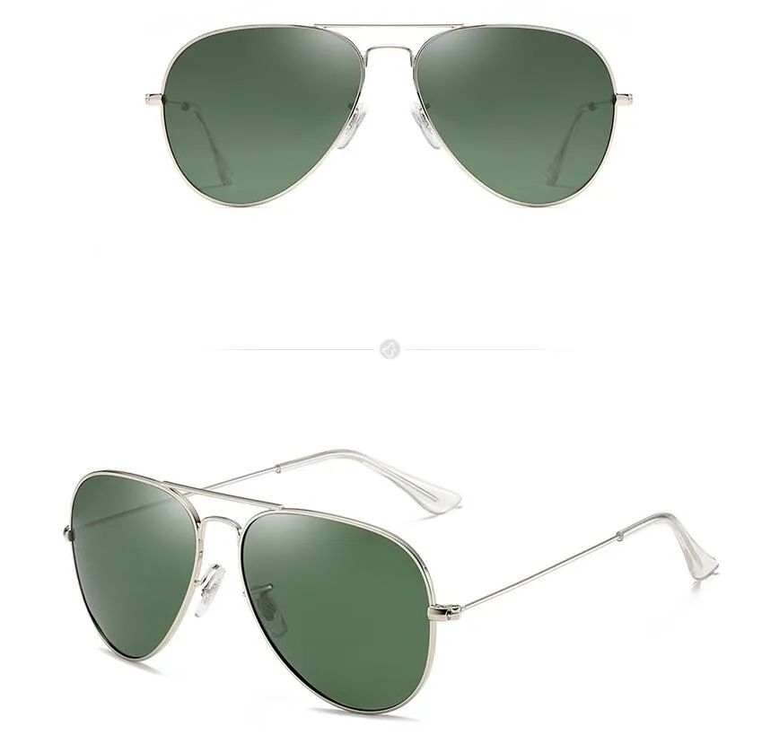 Высокое качество, 5 шт., классические солнцезащитные очки, металлические солнцезащитные очки для мужчин и женщин, стеклянные линзы, защита от ультрафиолета3012