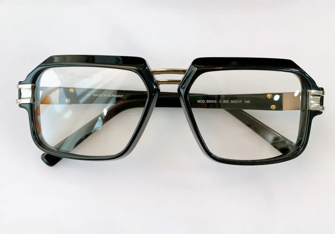 Legender 6004 glasögon ramglasögon vintage svart guld pilot ram ram glasögon män mode solglasögon ramar med box274j