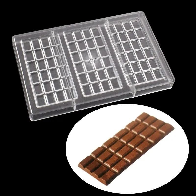 Moule à barre de chocolat en polycarbonate, outils de pâtisserie, confiserie pour décoration de gâteaux, 302A