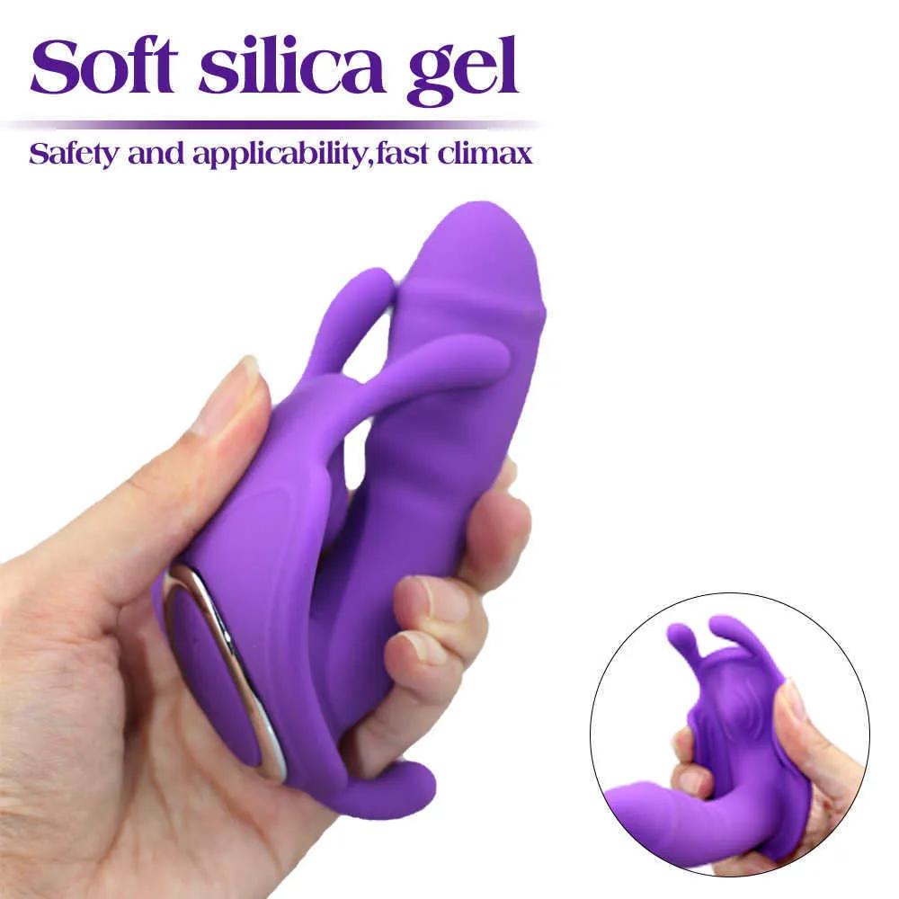 Buterfly portable lapin télécommande sans fil s pour femmes culotte vibrateur femme masturbateur érotique Sex Toys340b