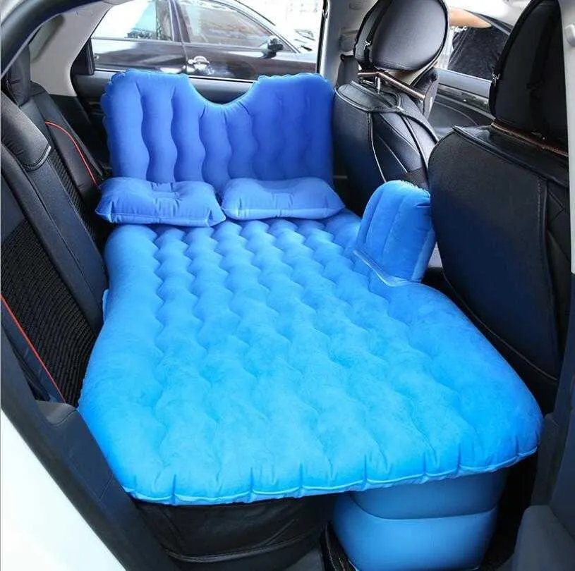 Indietro Lettino da viaggio auto Sedile Materasso gonfiabile divano Cuscino multifunzionale Cuscino tappetino da campeggio esterno Universale di grandi dimensioni322q