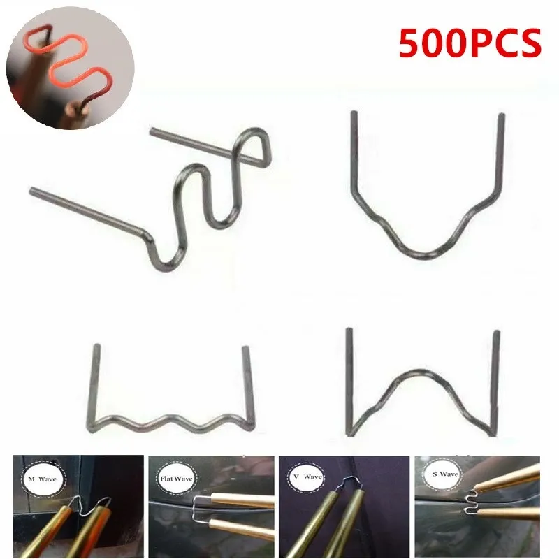 500 pezzi di bacchette saldatura Hot Staple Wave s Bumper Repair Wire Machine Plastic s
