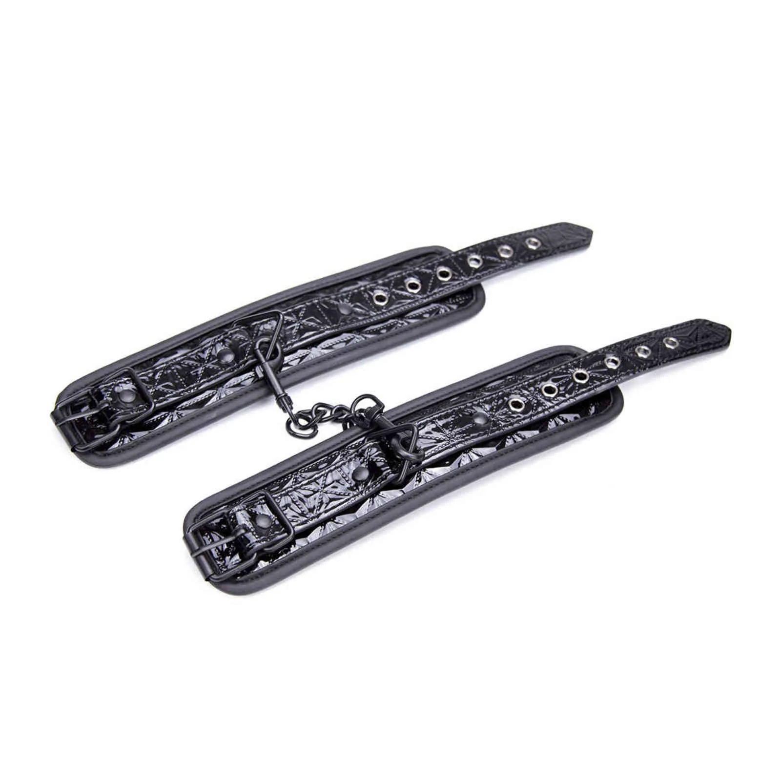 Bondage SMLOVE Livello A PU Motivo a rombi Divertimento Manette in pelle BDSM Bondage Adulti Giocattoli sessuali coppie Donne Giochi gay Negozio 1122