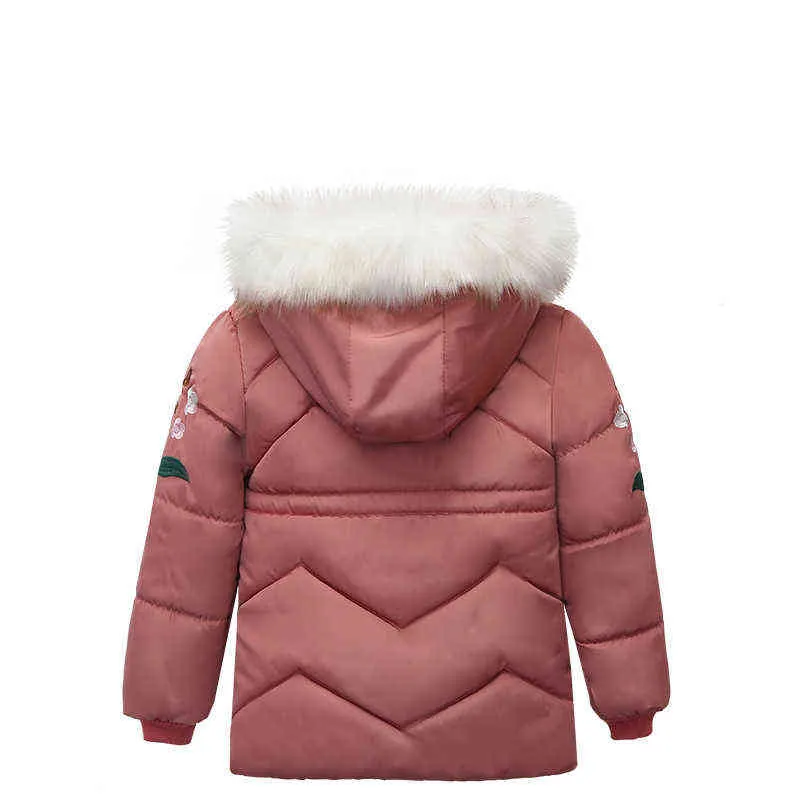 Automne hiver filles vestes garder au chaud épaississement confortable enfants veste solide à capuche décontracté filles manteau 4-6 ans vêtements pour enfants 211111