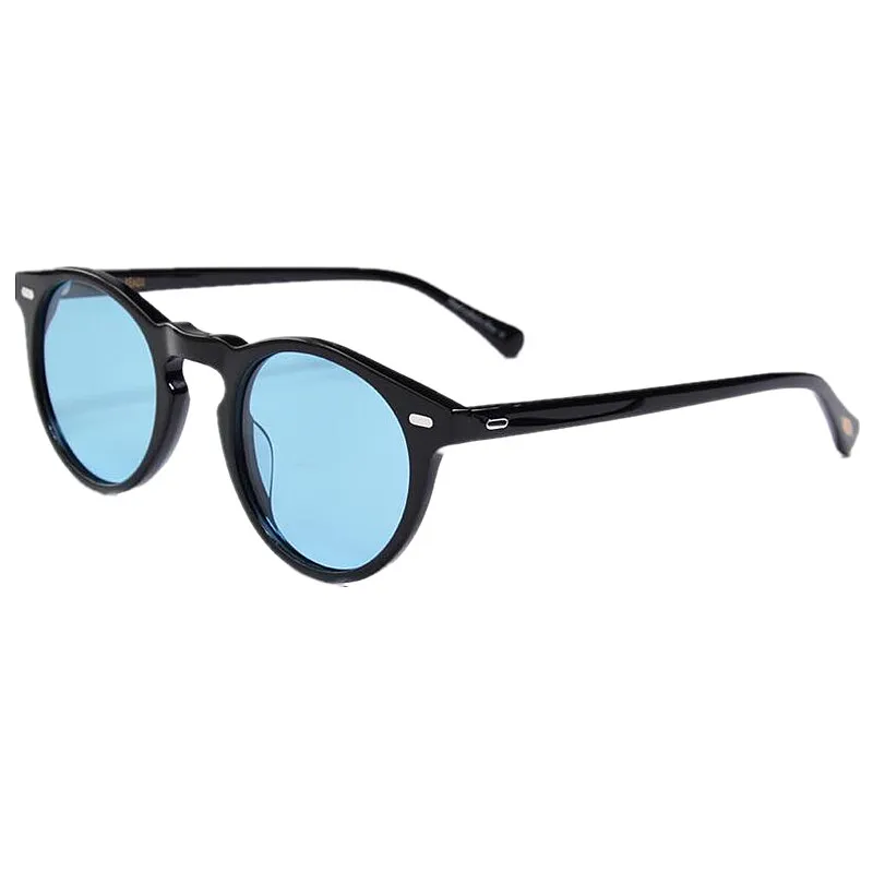 Top SeaBlue rond des lunettes de soleil polarisées UV400 Unisex Retro-vintage Design Italie IMPRESSION IMPORTÉE LIGHTWEIG