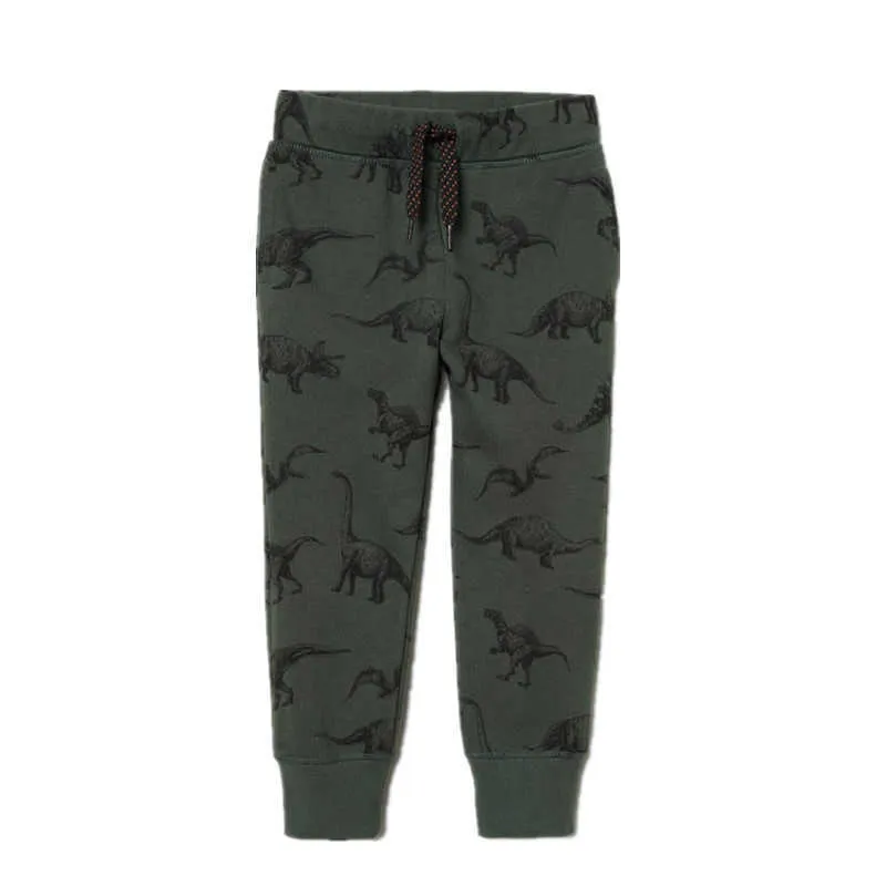 Hoppmätare Boys Sweatpants Cartoon Rocket Print Höst Vår Baby Tjejer Kläder Fullbyxor Barnbyxor 210529