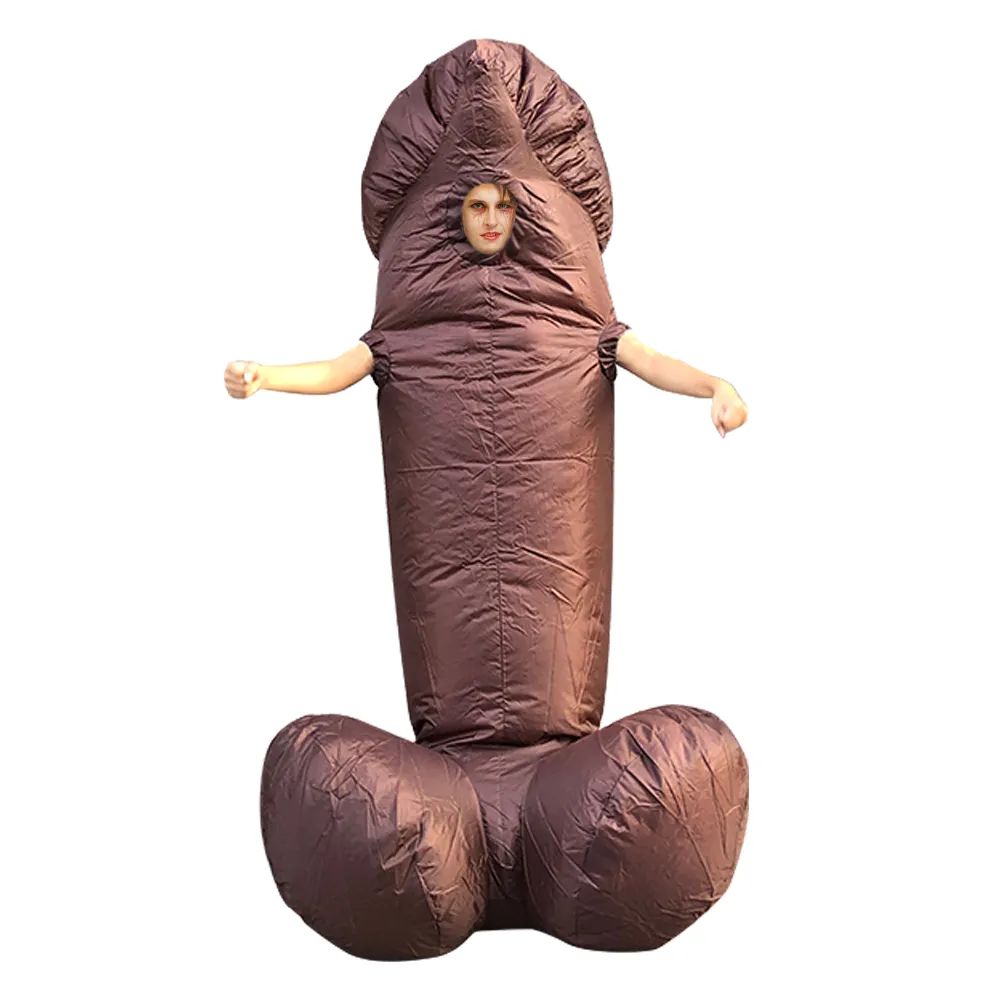 Costumi mascotteCostume di Halloween Addio al celibato Gonfiabile Willy Costumi adulti Vestito operato Pene sexy Completo corpo disfraces adultosMascot