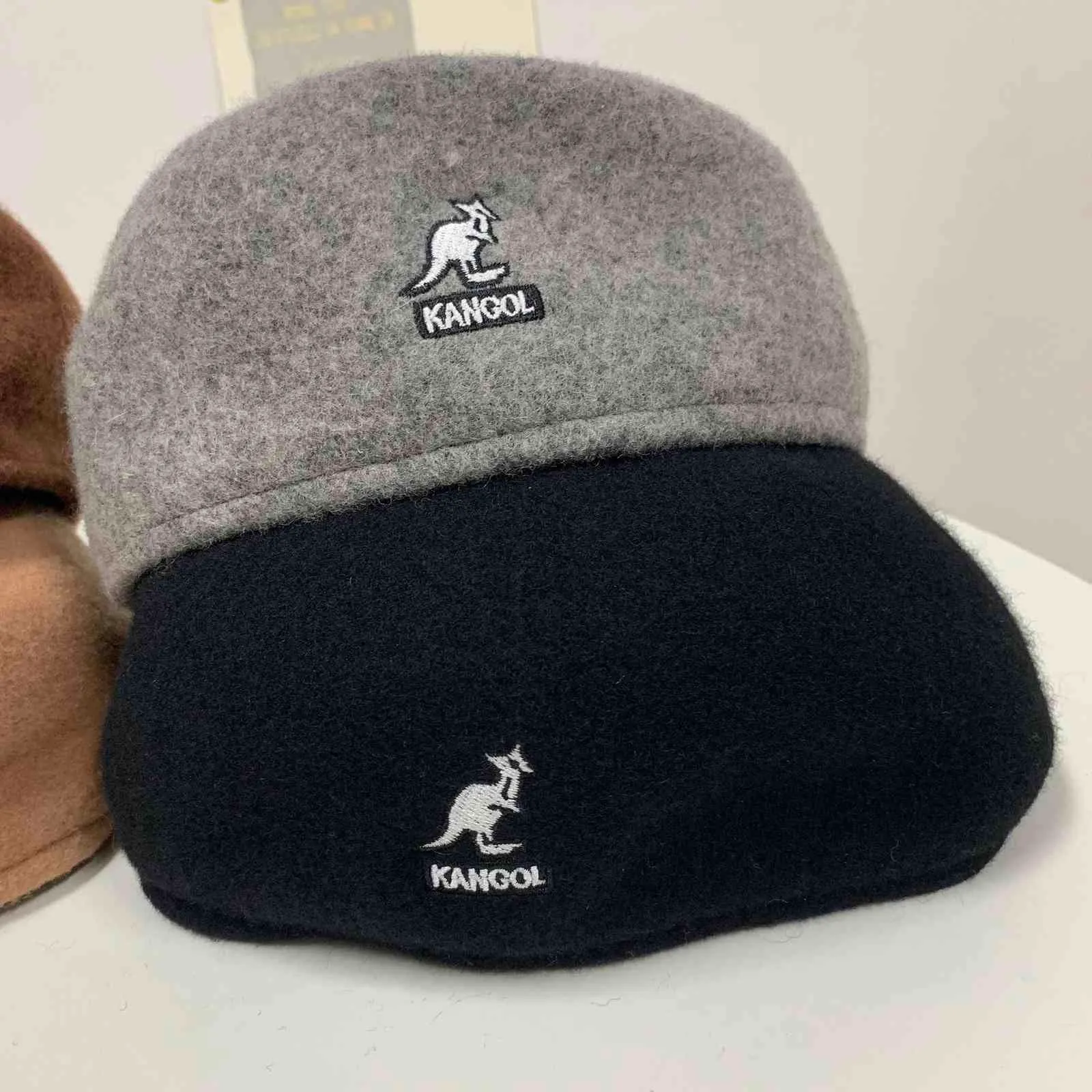 Circonferenza della testa piccola giapponese kangol canguro berretto di lana antiusura femminile autunno e inverno Inghilterra retrò cappello selvaggio in avanti Q07313r