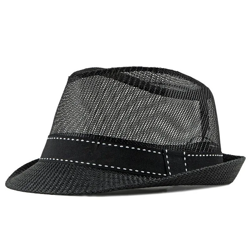 Chapeau Panam en maille pour hommes et femmes, casquette de soleil pour papa, en paille pour enfants, grande taille, chapeaux Fedora 54cm 56-58cm 60cm de large, 220O