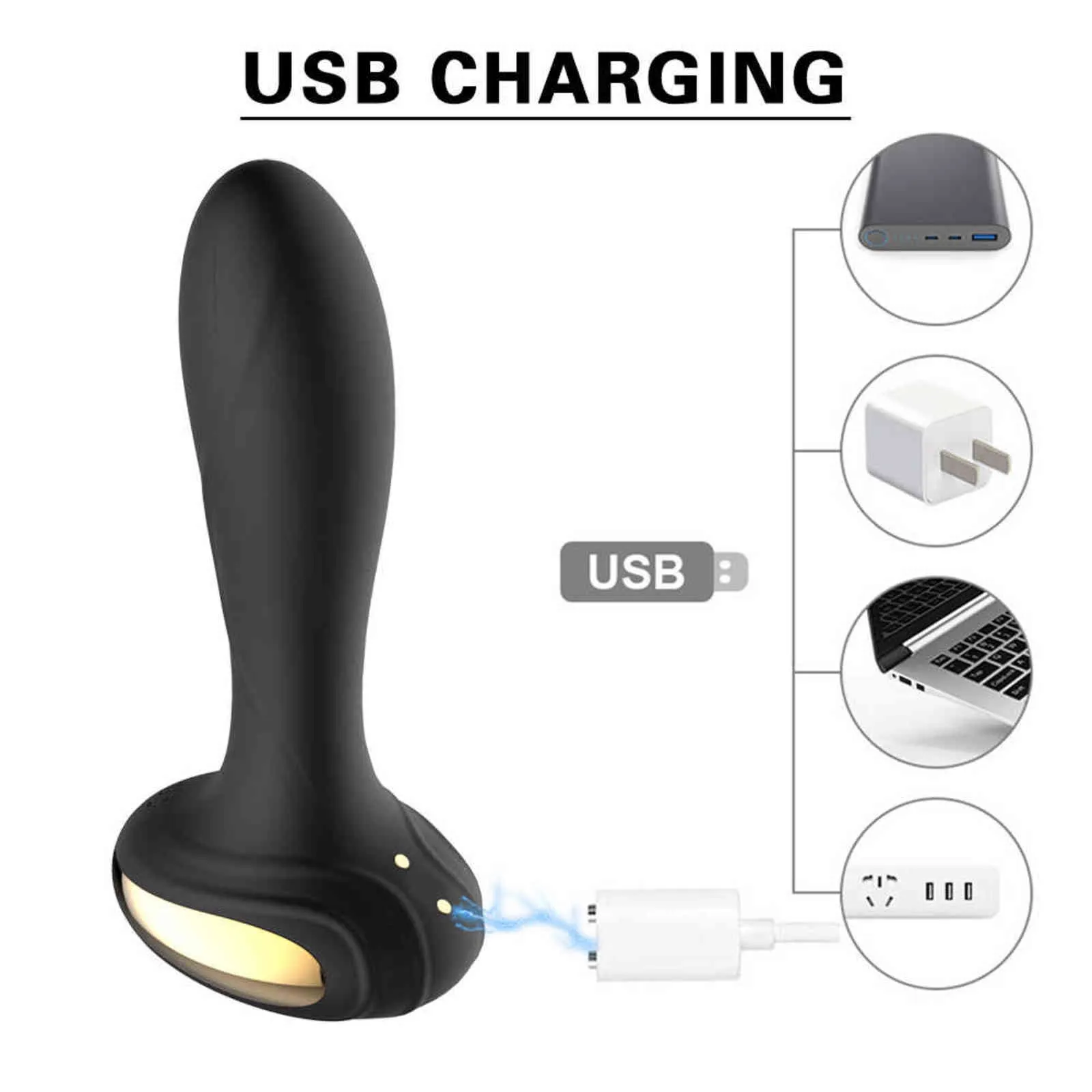 NXY Vibrators Elektrische schok Anale vibrator E STIL -plug draadloos afstandsbediening Buttplug vibrerende dildo anus dilatator mannelijke prostaatmassag 1119