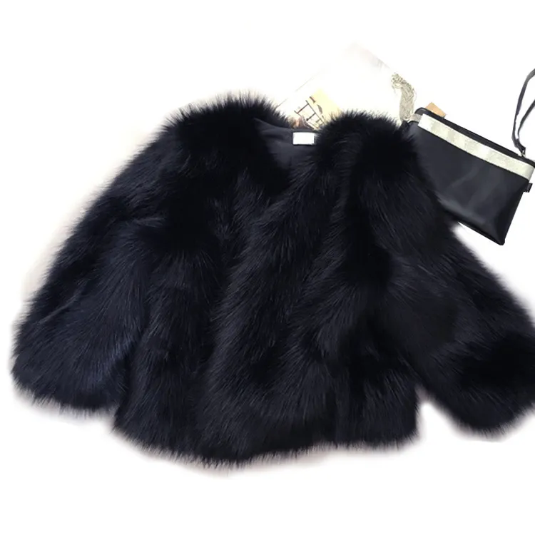 Autumn and Korean Winter Designer Fur Coat Women's Short Imitation fo x Hair Fashion Trend Warm Plush XQHD