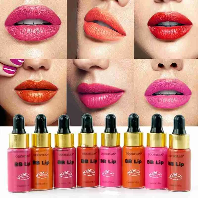 8 Fläschchen semipermanente Lippenstifte Korean Glow Lips Ampullen-Set Serumpigment BB-Creme-Set für Lipgloss MTS Mesotherapie