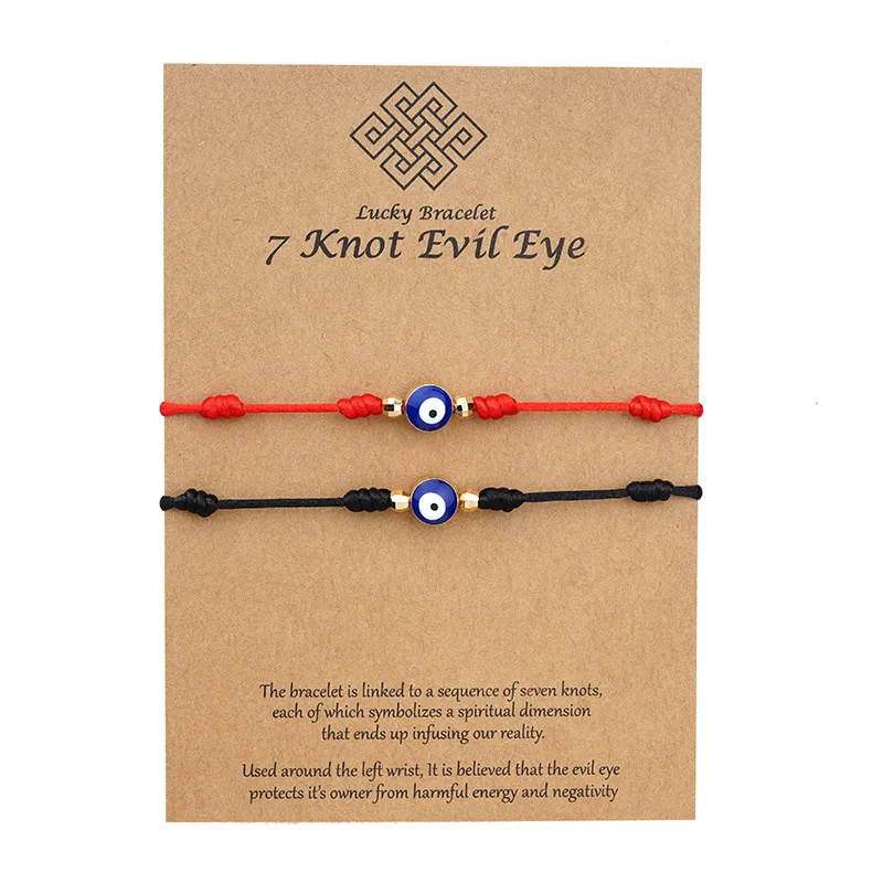 Lucky Red Black String Thread Bracelets Blue Evil Eye Charm Bracelets -  China Bracelet and Jewelry price