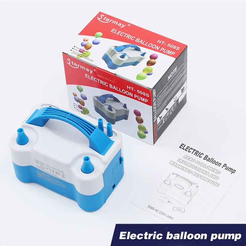 Electric Balloon Air Pump Flator Dualnozzle Globos Machine Blower for Party Arch Column Stand Uppblåsbar 2202172954670