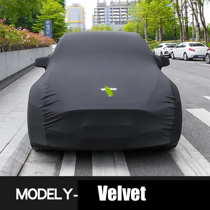 Tesla Model3 Modelnie Car Cover Velvet Stretch Cloth Sunscreen Dustoodporne Akcesoria do samochodów