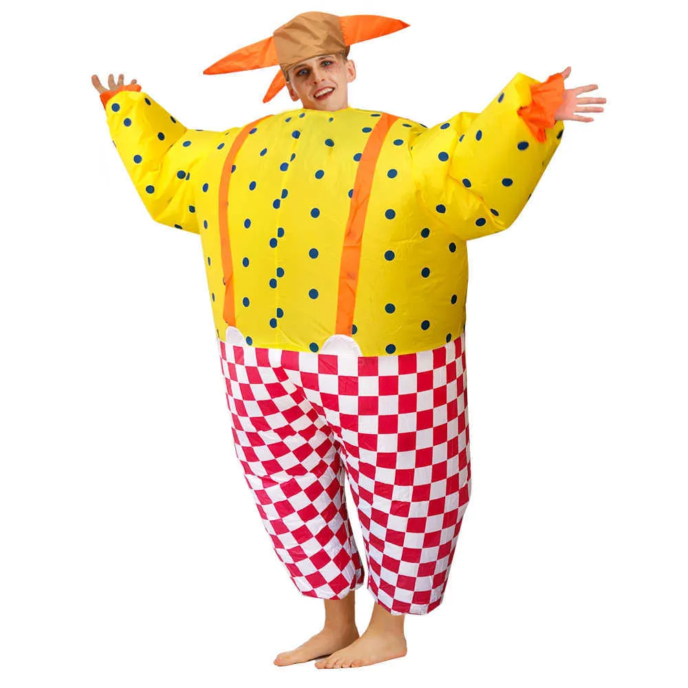 Nowe nadmuchiwane kostiumy Dorosłe dzieci klaun klaun dmuchanie w karnawał luźne impreza